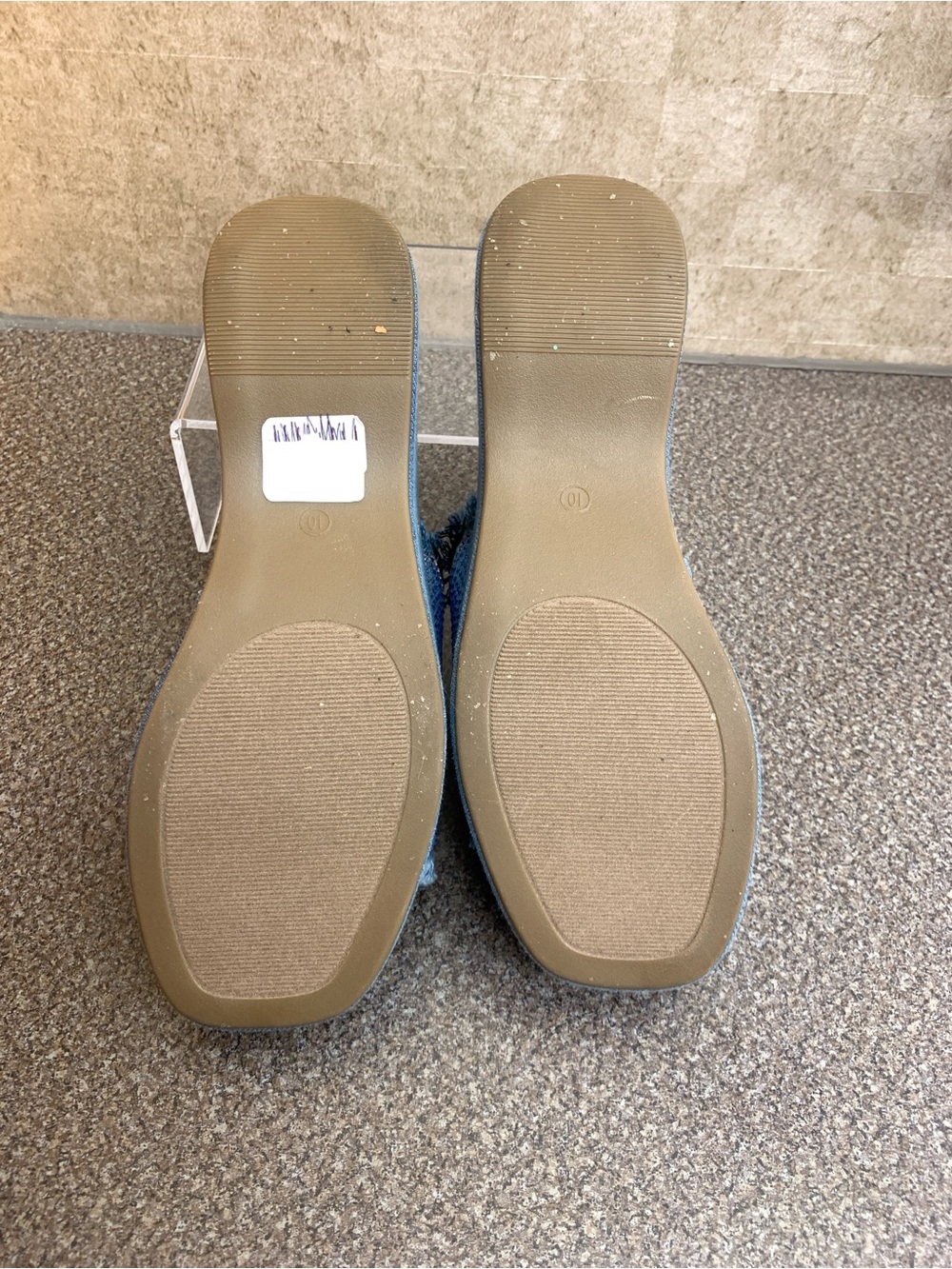 Denim Patchwork Wedge Sandals - Picture 3 of 3